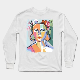 Denizko Colorful face Long Sleeve T-Shirt